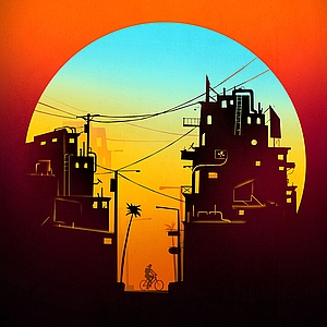 Brian Stauffer - Cityscape, Dystopia, Infrastructure, Modern, Pollution, Poverty, Silhouette, Skyline, Sunset, Urban
