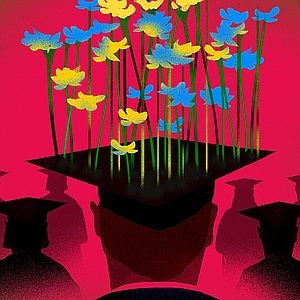 Brian Stauffer - Academic, Accomplishment, Achievement, College, Conceptual, Digital, Diploma, Editorial, Education, Emotions, Figurative, Flower, Flowers, Graduate, Graduates, Graduation, Graphic, Growth, Hope, Learning, Lifestyle, People, Pop Culture, Student