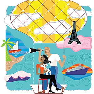 Jean Tuttle - Balloon, Couple, Cruise, Escape, Family, Holiday, Hot Air Balloon, Paris, Research, Sailing, Travel, Travelers, Vacation, Website