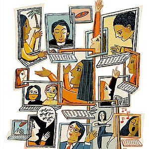 Robert Neubecker - Cartoon, Computer/Digital, Computers, Digital, Editorial, Lifestyle, Line with Color, People, Technology